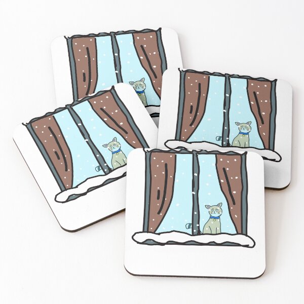 Item preview, Cat looking at snow designed and sold by Theo86.