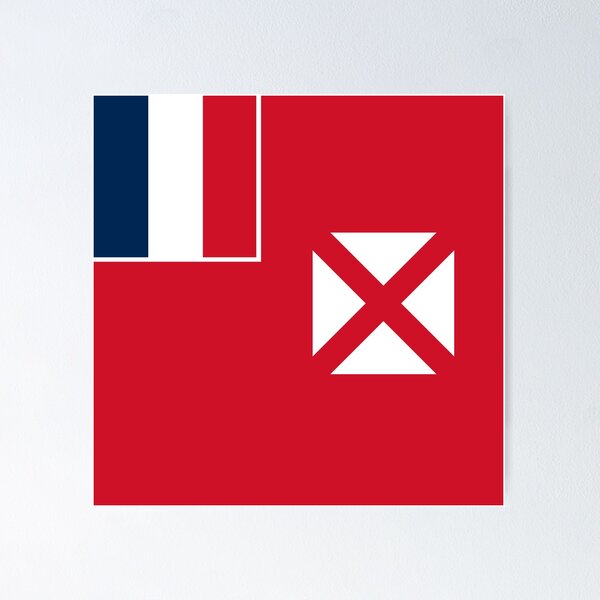 Aperçu de l'œuvre Drapeau de Wallis-et-Futuna au design épuré créée et vendue par NTGUILTY.