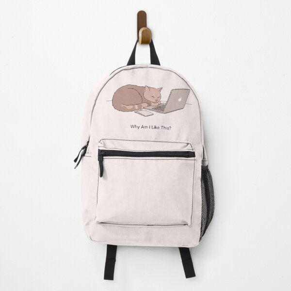 Item preview, Pastel Cat Sticker No Outline | Why Am I Like This Relatable Meme Art designed and sold by Moon's Arts.