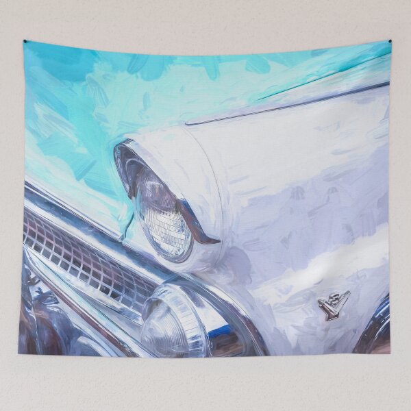 Item preview,  1955 White Blue Ford Fairlane Skyliner X120 designed and sold by RichFrancoCars.
