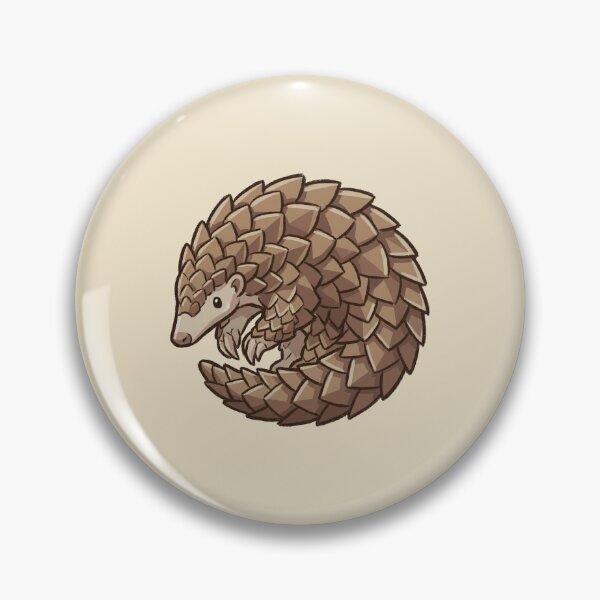 Item preview, Cute Pangolin Curled Up Illustration, Adorable Scaly Anteater Animal Art designed and sold by Magnificent Lizard.