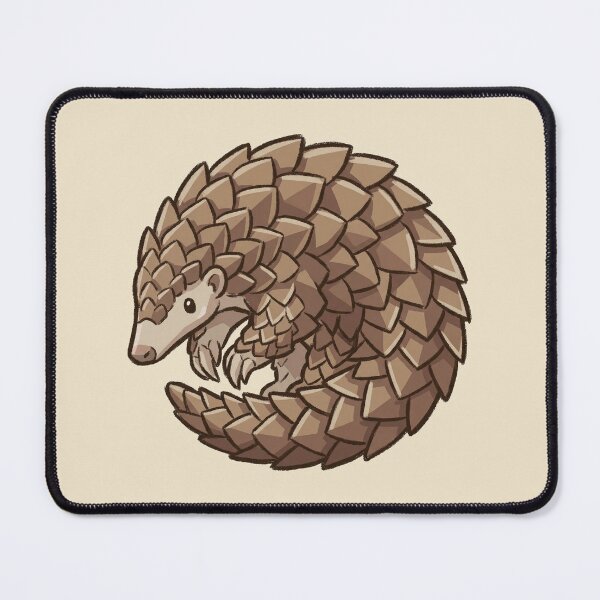 Item preview, Cute Pangolin Curled Up Illustration, Adorable Scaly Anteater Animal Art designed and sold by Magnificent Lizard.