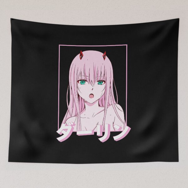 Item preview, Zero Two Cute Anime Girl Portrait designed and sold by cathnbeltrane.