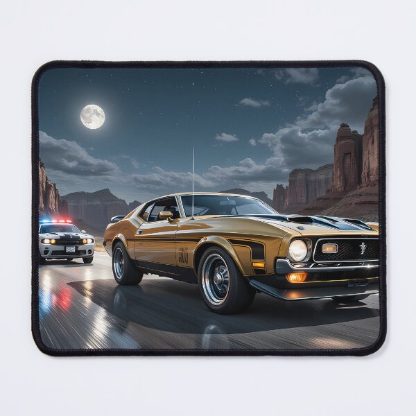 Item preview, 1970s Muscle Chase – Golden Coupe Fleeing Through the Night designed and sold by Crazy Ronald.