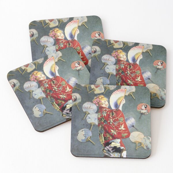 Item preview, Coquette La Japonaise - Claude Monet Art Parody with Pink Bow designed and sold by Open Canvas.