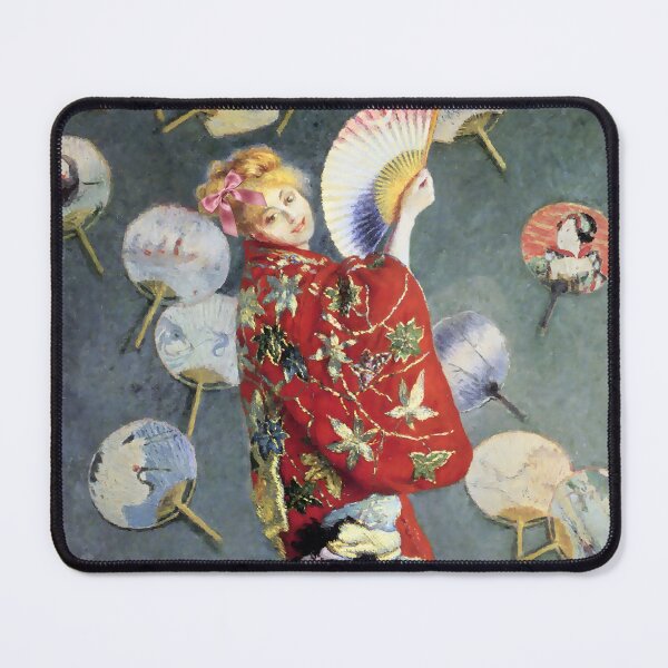 Item preview, Coquette La Japonaise - Claude Monet Art Parody with Pink Bow designed and sold by Open Canvas.