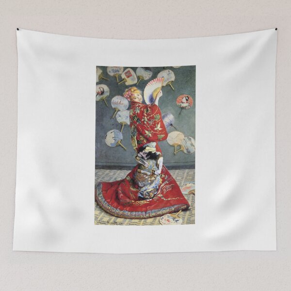Item preview, Coquette La Japonaise - Claude Monet Art Parody with Pink Bow designed and sold by Open Canvas.