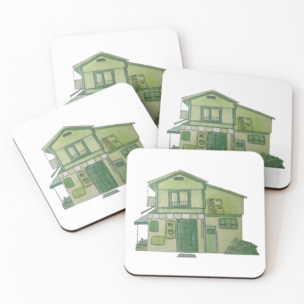 Item preview, Green Japanese Style House designed and sold by LeftSidedArt.
