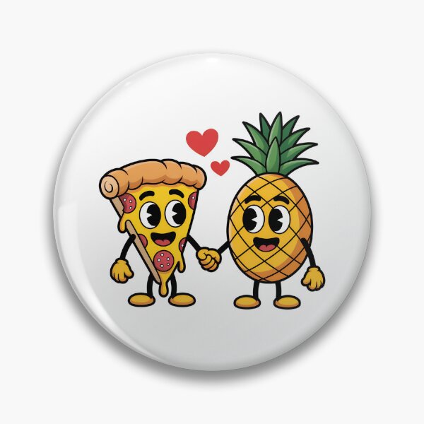 Item preview, Pineapple Pizza Love Funny Cartoon | Cute Food Meme Design designed and sold by VividOrganica.