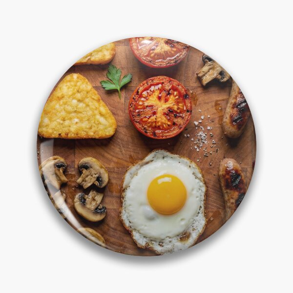 Item preview, Full English Breakfast Knolling on Wooden Board designed and sold by SavinMercantile.