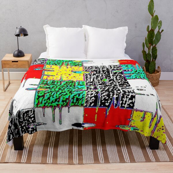 Item preview, distressed squares electrize 18 colorful abstract geometric design designed and sold by SmashingDeals.