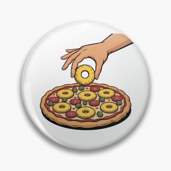 Item preview, Pineapple on Pizza Funny Cartoon | Hawaiian Pizza Debate Design designed and sold by VividOrganica.
