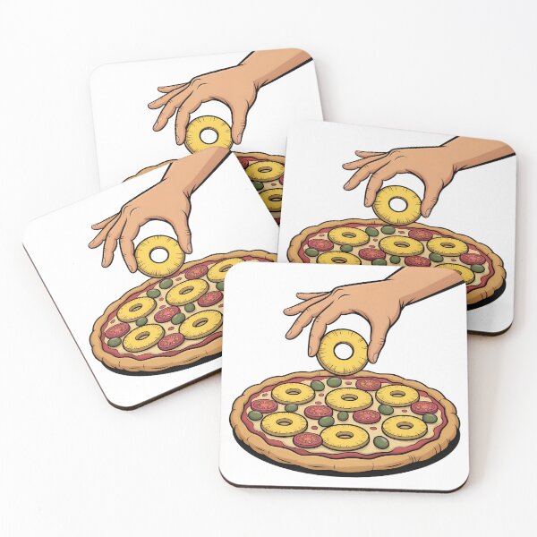 Item preview, Pineapple on Pizza Funny Cartoon | Hawaiian Pizza Debate Design designed and sold by VividOrganica.
