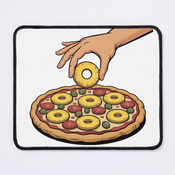 Item preview, Pineapple on Pizza Funny Cartoon | Hawaiian Pizza Debate Design designed and sold by VividOrganica.