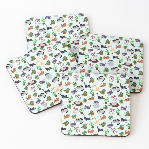 Item preview, Kitty cats with plants  designed and sold by SlothPrints.