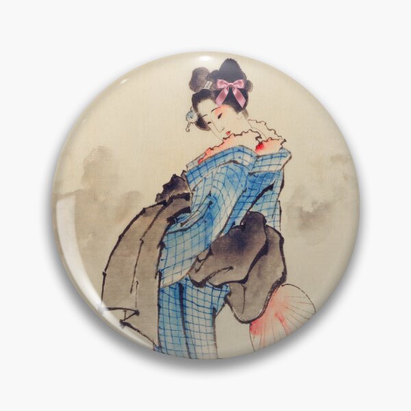 Item preview, Coquette Japanese Beauty - Ukiyo-e Art Parody with Pink Bow designed and sold by Open Canvas.