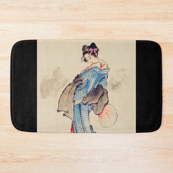 Item preview, Coquette Japanese Beauty - Ukiyo-e Art Parody with Pink Bow designed and sold by Open Canvas.