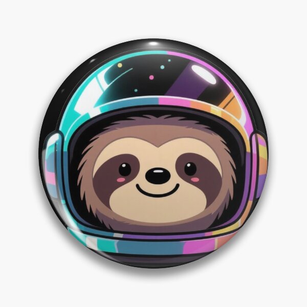 Item preview, Perezoso cósmico con casco de astronauta – Vibraciones espaciales y relajación designed and sold by KingCuppaDigitalArt.