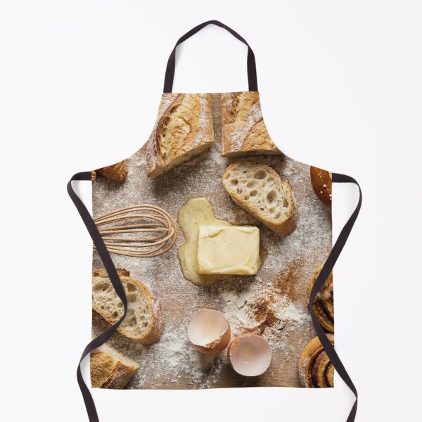 Item preview, Rustic Baking Scene Flat Lay with Breads and Pastries designed and sold by SavinMercantile.