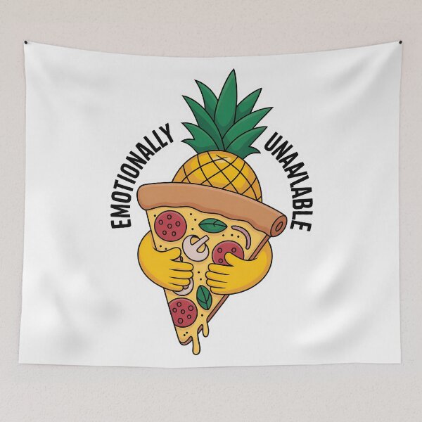 Item preview, Emotionally Unavailable Pineapple Pizza Funny | Food Meme Cartoon designed and sold by VividOrganica.