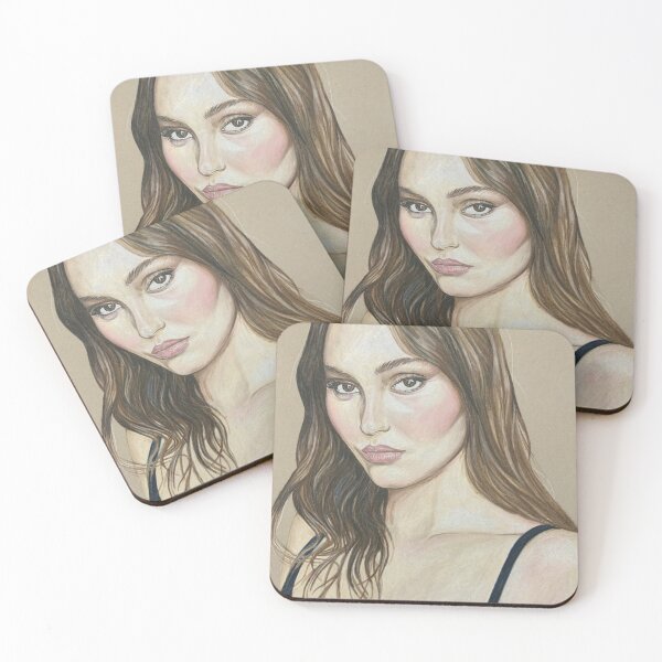Item preview, Lily-Rose Depp portrait drawing designed and sold by ChloeMichel.