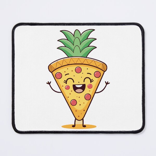 Item preview, Cute Pineapple Pizza Slice Cartoon | Kawaii Tropical Food Mascot designed and sold by VividOrganica.