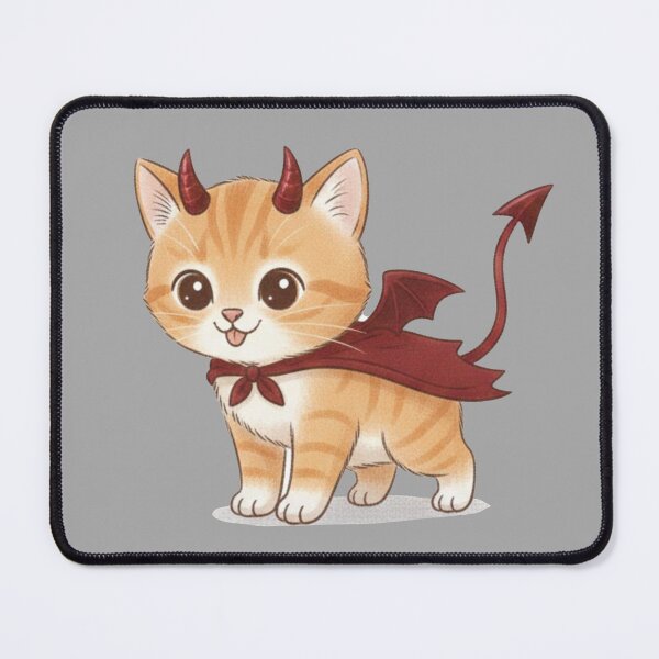 Item preview, Cute Devil Kitten Illustration – Mischievous Cat in Devil Costume Art designed and sold by unthinkabletees.
