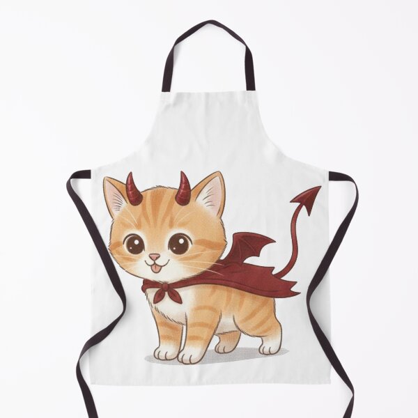 Item preview, Cute Devil Kitten Illustration – Mischievous Cat in Devil Costume Art designed and sold by unthinkabletees.