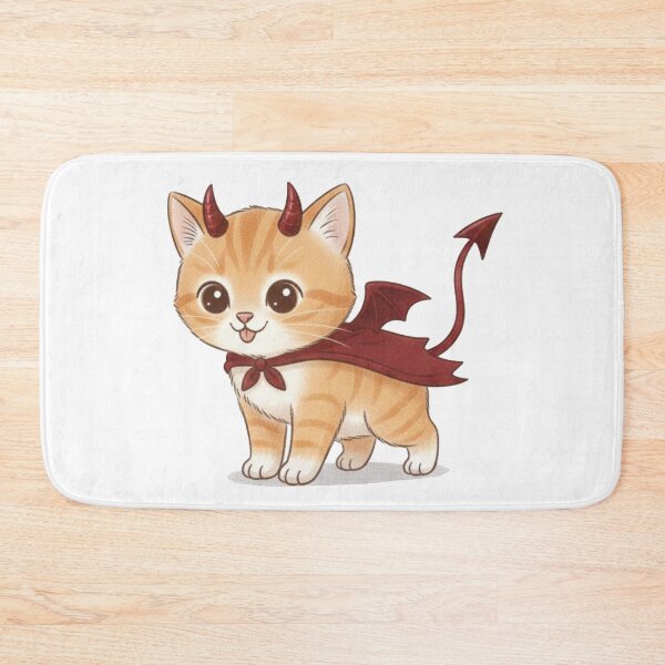 Item preview, Cute Devil Kitten Illustration – Mischievous Cat in Devil Costume Art designed and sold by unthinkabletees.