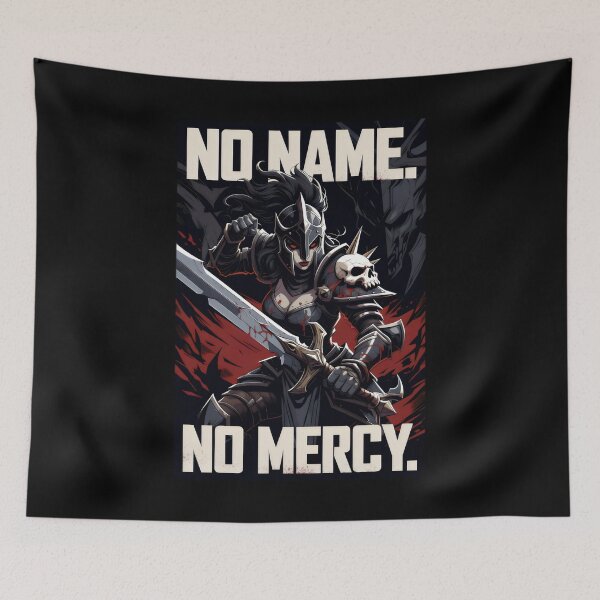 Item preview, No Name No Mercy Dark Fantasy Warrior Knight Art designed and sold by SplashTastic.