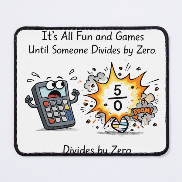 Item preview, It’s Fun and Games Until Someone Divides by Zero – Funny Math STEM Humor Design designed and sold by sciencefacts.