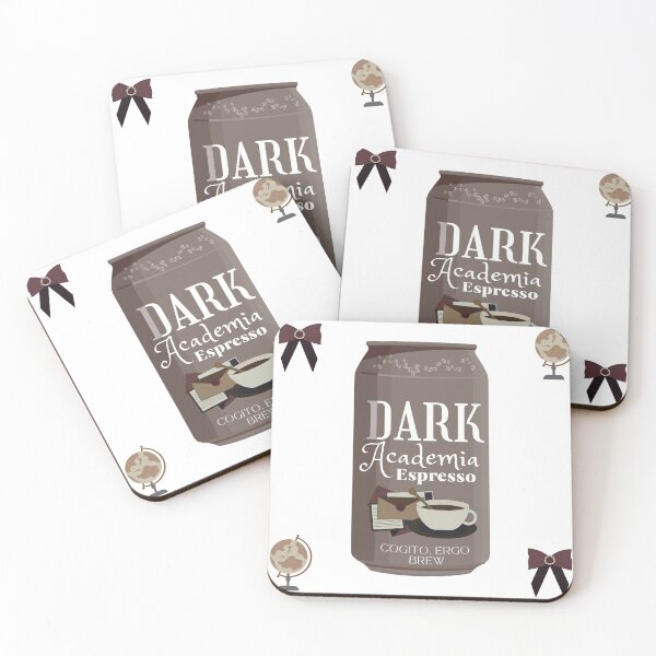 Item preview, Dark Academia Espresso | Cogito Ergo Brew - Trope in a Can designed and sold by Nyxander's Bookish Catalogue.