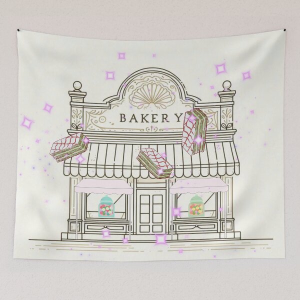 Item preview, Magical Bakery Illustration – Dreamy Cake Shop with Floating Desserts designed and sold by Sugar Wisdom .