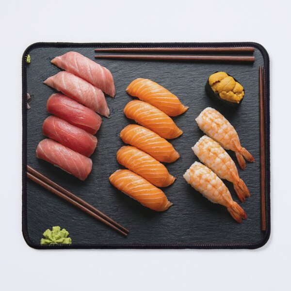 Item preview, Elegant Sushi Knolling on Black Slate designed and sold by SavinMercantile.