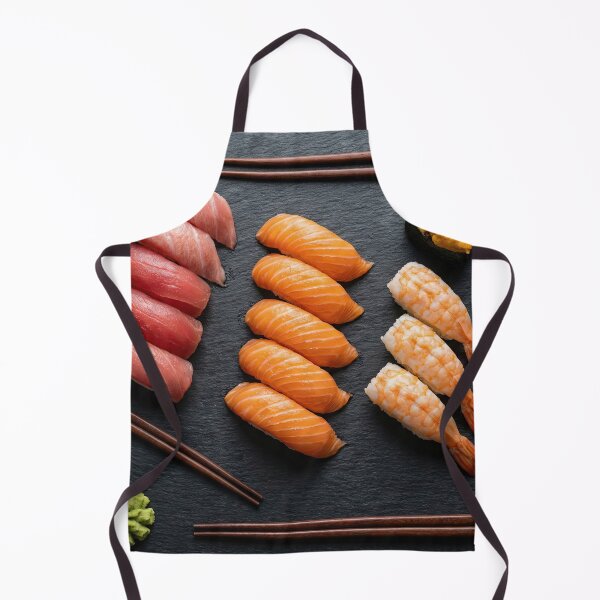 Item preview, Elegant Sushi Knolling on Black Slate designed and sold by SavinMercantile.
