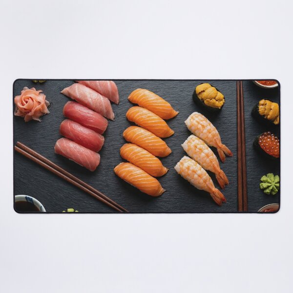 Item preview, Elegant Sushi Knolling on Black Slate designed and sold by SavinMercantile.