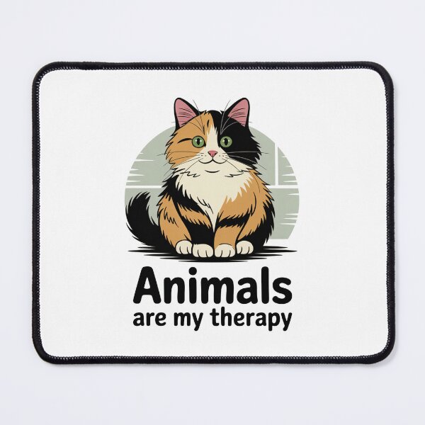 Item preview, Animals Are My Therapy Cute Cat designed and sold by MonkiFlipp.