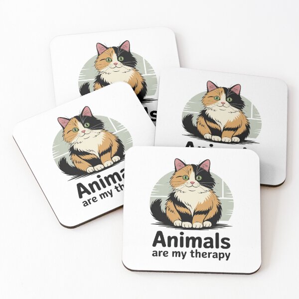 Item preview, Animals Are My Therapy Cute Cat designed and sold by MonkiFlipp.