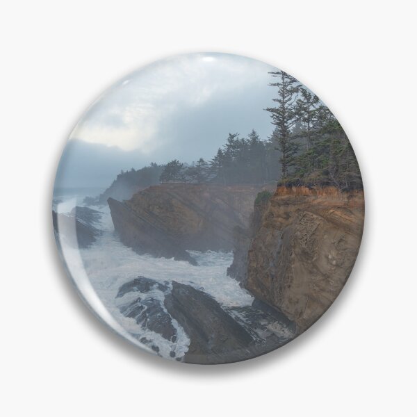 Item preview, Rocky bluffs and crashing waves on Oregon Coast designed and sold by lisavonbiela.