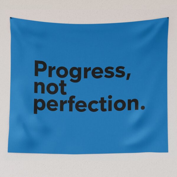 Item preview, Progress Not Perfection Quote Typography Growth Mindset designed and sold by Design_Your_Day.