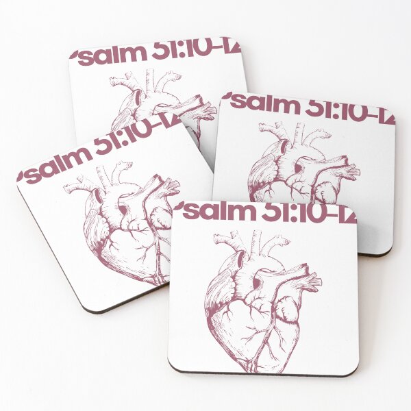 Item preview, Psalm 51:10-12 – Create in Me a Clean Heart (Christian Heart Illustration) designed and sold by Holy Ink Studio.