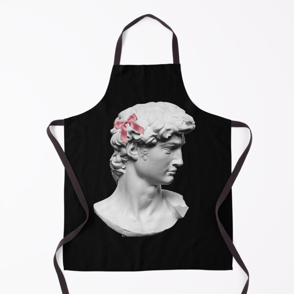Item preview, Coquette Statue of David - Michelangelo Sculpture Parody with Pink Bow designed and sold by Open Canvas.