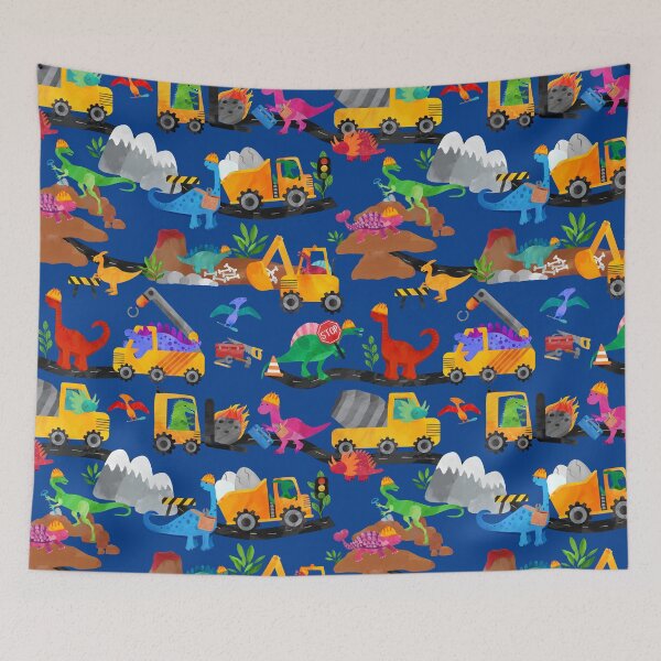 Item preview, Dino Construction Crew Blue designed and sold by SamAnnDesigns.
