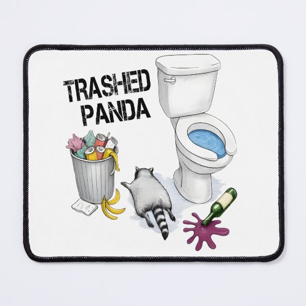 Item preview, Trashed Panda Funny Drunk Raccoon T-Shirt, hilarious animal humor gift, vintage raccoon graphic tee designed and sold by Merchall store.