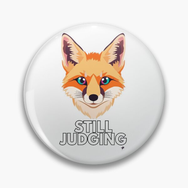 Item preview, Still Judging – Cute Fox Illustration with Ironic Quote designed and sold by Purdiole-art.