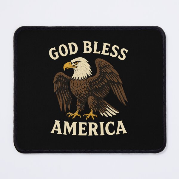 Item preview, God Bless America – Bald Eagle Patriotic Vintage Design designed and sold by ArtVoyageShop.
