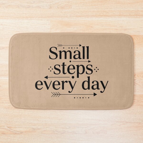 Item preview, Minimalist Small Steps Every Day Motivational Quote Typography designed and sold by Design_Your_Day.