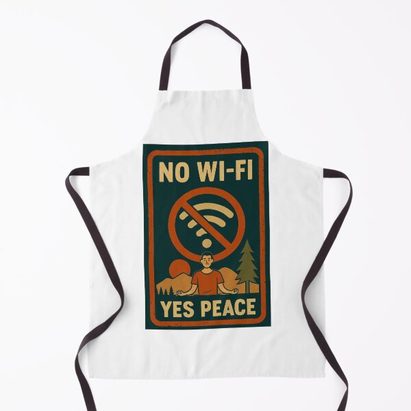 Artikelvorschau, No WiFi, Yes Peace – Digital Detox Sign Design entworfen und verkauft von ArminGreen.