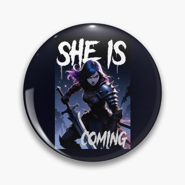Item preview, She Is Coming Dark Fantasy Warrior Knight Gothic Art designed and sold by SplashTastic.