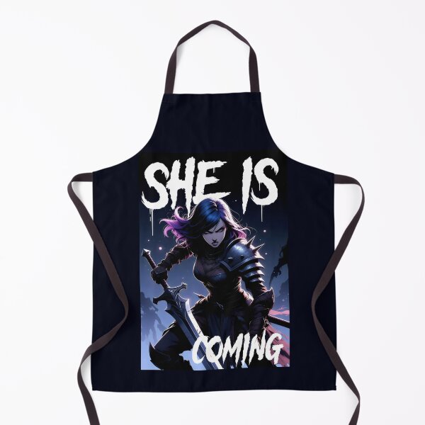 Item preview, She Is Coming Dark Fantasy Warrior Knight Gothic Art designed and sold by SplashTastic.
